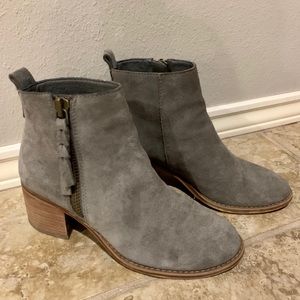 BP Nordstrom Grey Suede Booties